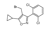4-(Bromomethyl)-5-cyclopropyl-3-(2,6-dichlorophenyl)-1,2-oxazole结构式