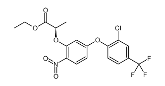 Propanoic acid, 2-[5-[2-chloro-4-(trifluoromethyl)phenoxy]-2-nitrophenoxy]-, ethyl ester, (2R) Structure