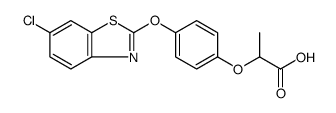 Propanoic acid, 2-[4-[(6-chloro-2-benzothiazolyl)oxy]phenoxy]结构式