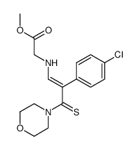 methyl (2-(4-chlorophenyl)-3-morpholino-3-thioxoprop-1-en-1-yl)glycinate结构式