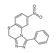 8-nitro-1-phenyl-4H-[1,2,4]triazolo[3,4-c][1,4]benzothiazine结构式