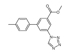 4′-methyl-5-tetrazol-1-yl-biphenyl-3-carboxylic acid methyl ester Structure