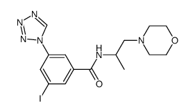 3-iodo-N-(1-methyl-2-morpholin-4-yl-ethyl)-5-tetrazol-1-yl-benzamide Structure