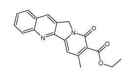 ethyl 7-methyl-9-oxo-9,11-dihydroindolizino[1,2-b]quinoline-8-carboxylate Structure