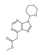 methyl<9-(tetrahydropyran-2-yl)-purin-6-yl>-acetate结构式