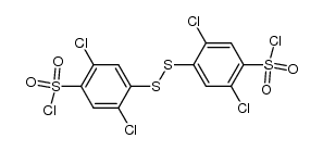 2,5,2',5'-tetrachloro-4,4'-disulfanediyl-bis-benzenesulfonyl chloride Structure