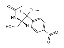 N-[(1RS,2RS)1-hydroxymethyl-2-methoxy-2-(4-nitro-phenyl)-ethyl]-acetamide结构式