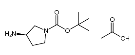 (R)-1-(tert-butoxycarbonyl)-3-aminopyrrolidine acetate Structure