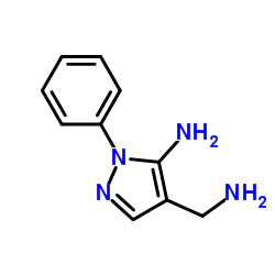 4-(Aminomethyl)-1-phenyl-1H-pyrazol-5-amine Structure