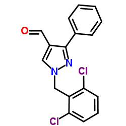 1-(2,6-Dichlorobenzyl)-3-phenyl-1H-pyrazole-4-carbaldehyde结构式
