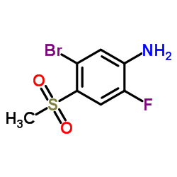 5-Bromo-2-fluoro-4-(methylsulfonyl)aniline结构式