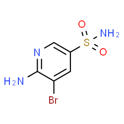 6-amino-5-bromopyridine-3-sulfonamide Structure