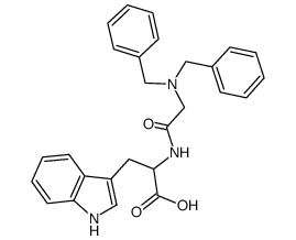 Nα-(N,N-dibenzyl-glycyl)-DL-tryptophan Structure