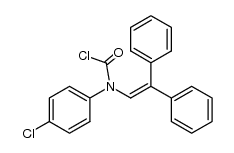 N-(2,2-diphenylvinyl)-N-(4-chlorophenyl)carbamoyl chloride Structure