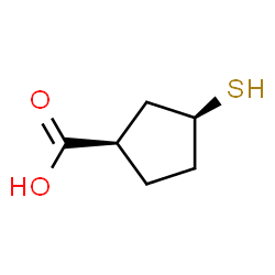 Cyclopentanecarboxylic acid, 3-mercapto-, cis- (9CI)结构式