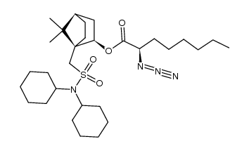 (R)-(1S,2R,4R)-1-((N,N-dicyclohexylsulfamoyl)methyl)-7,7-dimethylbicyclo[2.2.1]heptan-2-yl 2-azidooctanoate Structure