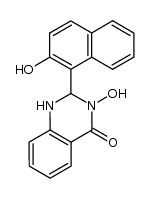 1,2-dihydro-3-hydroxy-2-(2-hydroxy-1-naphthyl)quinazolin-4(3H)-one结构式