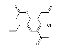 4'-acetoxy-3',5'-diallyl-2'-hydroxyacetophenone Structure