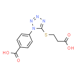 4-{5-[(2-carboxyethyl)sulfanyl]-1H-tetraazol-1-yl}benzoic acid结构式