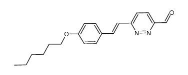 6-[2-(4-hexyloxyphenyl)vinyl]pyridazine-3-carbaldehyde结构式