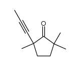 2-(prop-1-ynyl)-2,5,5-trimethylcyclopentanone结构式