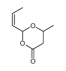 6-methyl-2-prop-1-enyl-1,3-dioxan-4-one结构式