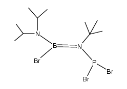 {bromo(di-isopropylamino)boryl}-tert-butyl(dibromophosphino)amine Structure