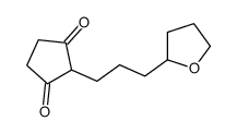 2-[3-(oxolan-2-yl)propyl]cyclopentane-1,3-dione结构式