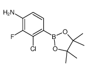 4-Amino-2-chloro-3-fluorobenzeneboronic acid pinacol ester结构式