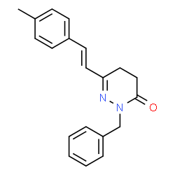 2-BENZYL-6-(4-METHYLSTYRYL)-4,5-DIHYDRO-3(2H)-PYRIDAZINONE结构式