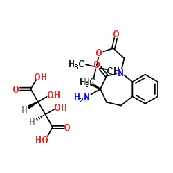 tert-Butyl 3S-amino-2,3,4,5-tetrahydro-1H-[1]benaepin-2-one-1acetate-tartrate structure
