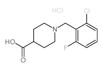 1-(2-Chloro-6-fluorobenzyl)piperidine-4-carboxylic acid hydrochloride结构式