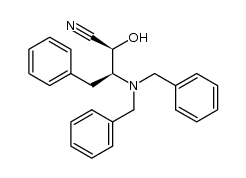 (2S,3S)-3-(dibenzylamino)-2-hydroxy-4-phenylbutanenitrile Structure