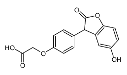 2-[4-(5-hydroxy-2-oxo-3H-1-benzofuran-3-yl)phenoxy]acetic acid Structure
