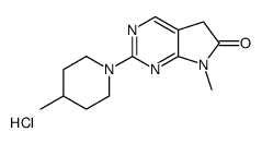 7-methyl-2-(4-methylpiperidin-1-yl)-5H-pyrrolo[2,3-d]pyrimidin-6-one,hydrochloride Structure