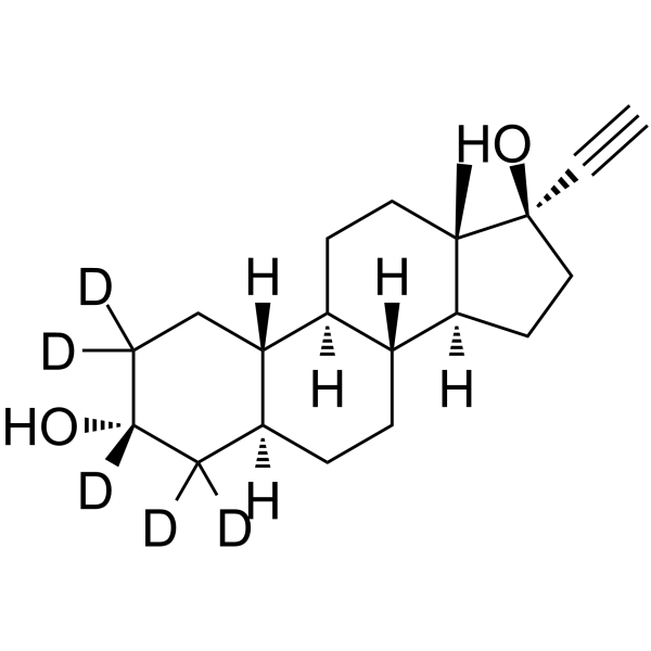 3α,5α-Tetrahydronorethisterone-d5 Structure