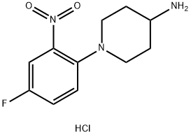 1-(4-Fluoro-2-nitrophenyl)piperidin-4-amine hydrochloride Structure