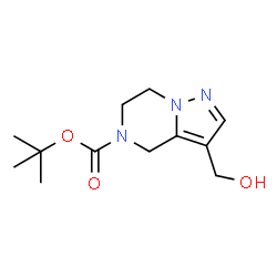 3-Hydroxymethyl-6,7-dihydro-4H-pyrazolo[1,5-a]pyrazine-5-carboxylic acid tert-butyl ester Structure