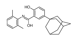 5-(1-adamantyl)-N-(2,6-dimethylphenyl)-2-hydroxybenzamide结构式