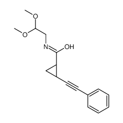 (1R,2S)-N-(2,2-dimethoxyethyl)-2-(2-phenylethynyl)cyclopropanecar boxamide Structure