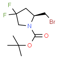 tert-butyl (2S)-2-(bromomethyl)-4,4-difluoropyrrolidine-1-carboxylate Structure