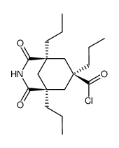 cis,cis-1,3,5-tripropylcyclohexane-1,3,5-tricarboxylic acid imide chloride Structure