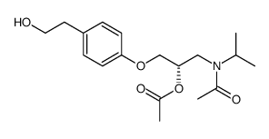 (S)-1-(4-(2-hydroxyethyl)phenoxy)-3-(N-isopropylacetamido)propan-2-yl acetate结构式