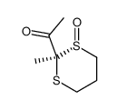 1-((1R,2R)-2-Methyl-1-oxo-1λ4-[1,3]dithian-2-yl)-ethanone结构式