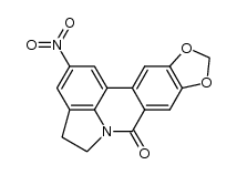 2-nitro-4,5-dihydro-[1,3]dioxolo[4,5-j]pyrrolo[3,2,1-de]phenanthridin-7-one结构式