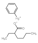 (2-ethylhexanoato)phenylmercury Structure