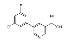 5-(3-chloro-5-fluorophenyl)pyridine-3-carboxamide Structure