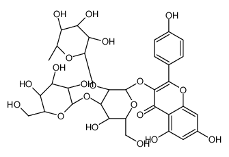 kaempferol 3-glucosyl(1-3)rhamnosyl(1-6)galactoside structure