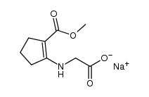 sodium ({2-[(methyloxy)carbonyl]-1-cyclopenten-1-yl}amino)acetate结构式