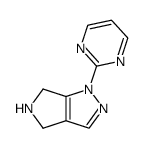 1-[pyrimidin-2-yl]-1,4,5,6-tetrahydropyrrolo[3,4-c]pyrazole结构式